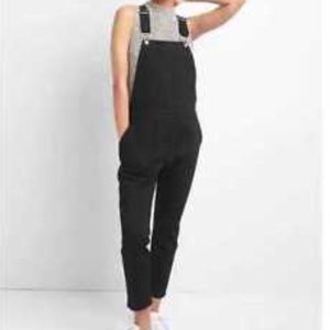 Gap black denim overalls